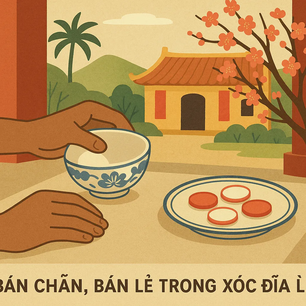 Minh họa Bán Chẵn, Bán Lẻ Trong Xóc Đĩa Là Gì? Giải Thích Luật Sới Truyền Thống - xóc đĩa